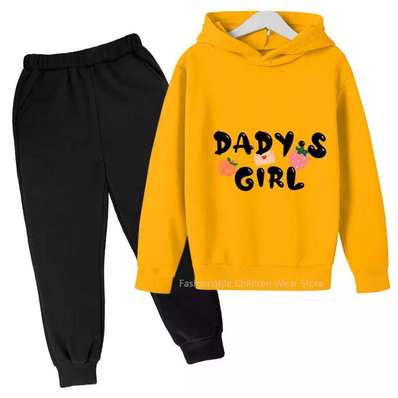Stilvoller englischer Letter Design Hoodie und Hose für Kinder-Spaß & Freizeit für Jungen & Mädchen Frühling & Herbst Outfits