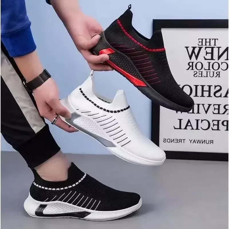 2024 nowe seksowna na jesień męskie oddychające latające siateczkowe paski kamuflażowe modne sportowe buty do biegania rekreacyjnego buty dla par