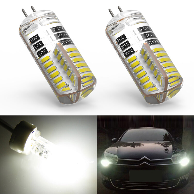 Ampoule LED G4 HP24W pour Peugeot 3008 5008 Canbus Citroen C5 DRL, 2 pièces, accessoires de voiture, lampes 48SMD 12V