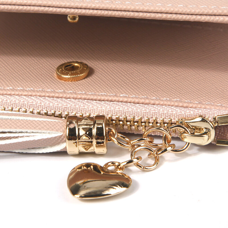 Dompet wanita pendek, dompet Mini, dompet tanpa ritsleting tipis dan nyaman, tas tangan wanita modis versi Korea, tas uang