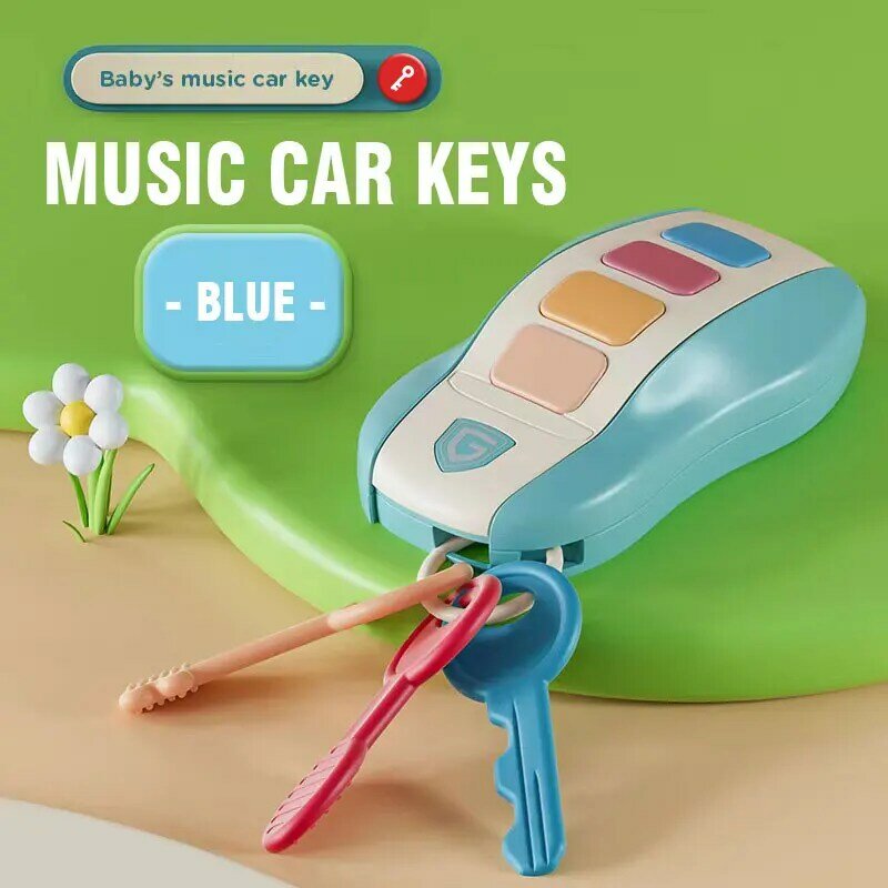 Baby Toy Musical Car Key Vocal Smart Remote Simulation Model Children Pretend Play Toys Music Educational Toys for Kids Gifts
