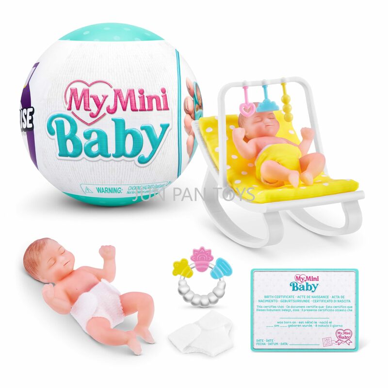 Zuru 5 Surprise My Mini Baby Series 1 Brinquedo Cápsula Misteriosa Colecionável para Meninas, Playset Miniatura Realista para Bebê e Acessórios