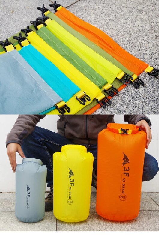 Водонепроницаемая сумка 3F UL GEAR 5-50 л, сухая сумка для морского пляжа, для дрифтинга, надувной карман для ванной комнаты, уличный дорожный мешок для хранения в ассортименте