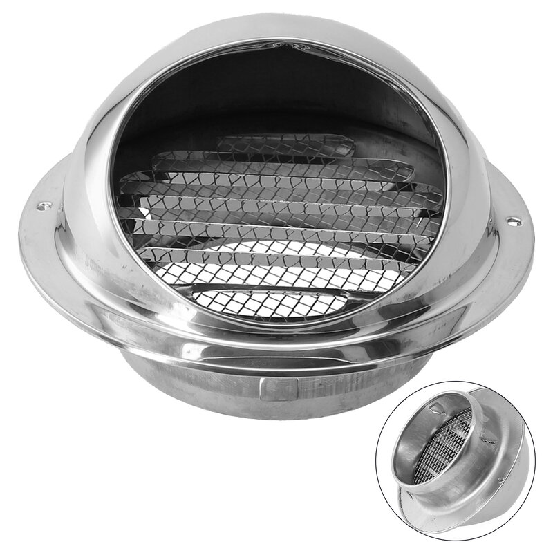 75mm-200mmStainless Steel Wall Ceiling Air Vent Ducting Ventilation Exhaust Grille Cover Outlet Heating Cooling Vents Cap