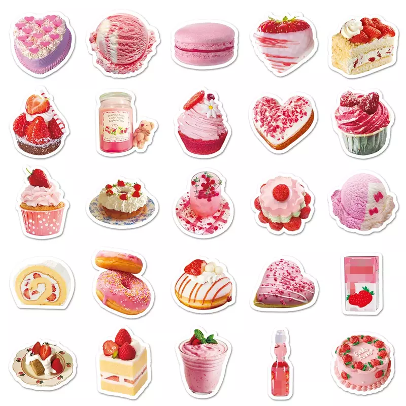 10/30/50PCS New DIY Cake Cartoon Personality Creative Computer Suitcase Guitar Cup Chair Decoration Waterproof Sticker Wholesale