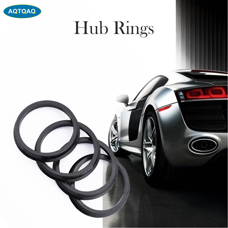 Cubo de rueda de plástico automotriz para coche, anillos centrados, Centro Hubrings Bore 73,1-57,1, 66,6-57,1, 4 unidades por juego