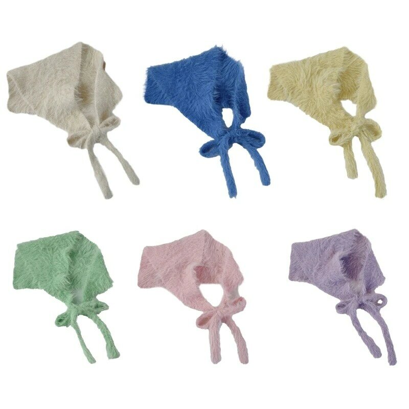 Múltiples colores pueden elegir pañuelo ganchillo, pañuelo para cabeza Color sólido, turbante elegante para
