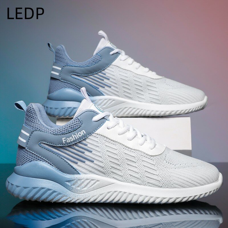 Men's Casual Sports Flying Woven Trendy Shoes Outdoor Round Head Comfortable Trendy Versatile Wear-resistant Lightweight Fashion