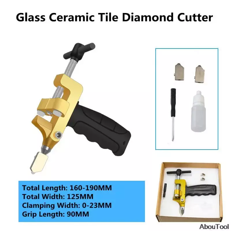Zintegrowany nóż do szkła nóż do cięcia płytka ceramiczna ręczny 2-1 nóż do krojenia płytek cięcie diamentowe narzędzia ręczne