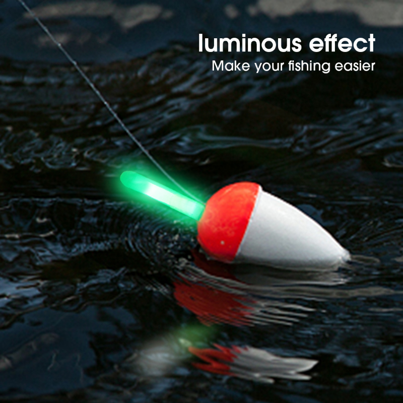 Barra de luz fluorescente para pesca nocturna, accesorios útiles para caña de pescar de 100-2,2mm, 50/4,5 unidades
