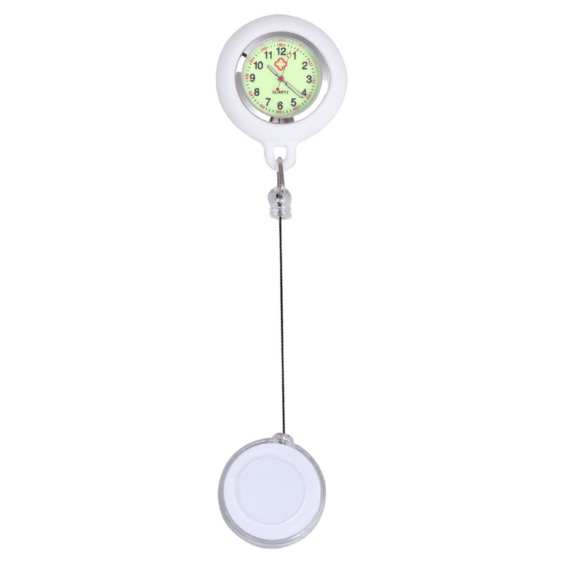นาฬิกาพยาบาล FOB ดูนาฬิกาพยาบาลแบบพับเก็บได้นาฬิกาดิจิตอลแบบหนีบปกกระเป๋าแบบพกพาพยาบาลแพทย์แพทย์ผู้หญิง