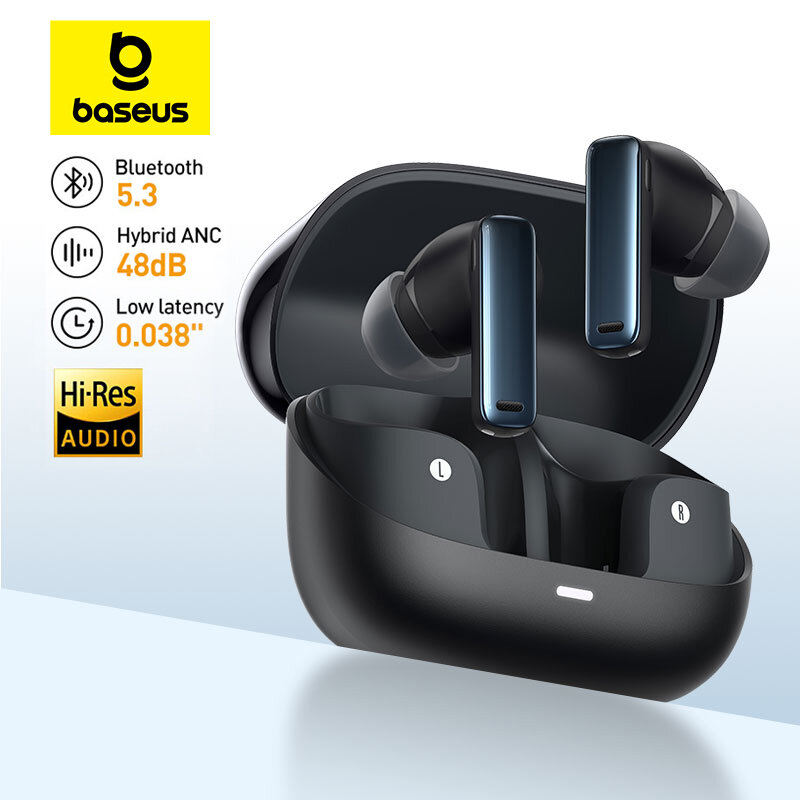 Baseus Bowie M2s ANC słuchawki Bluetooth 5.3 aktywna redukcja szumów-48dB słuchawki bezprzewodowe wsparcie 3D przestrzenne słuchawki Audio