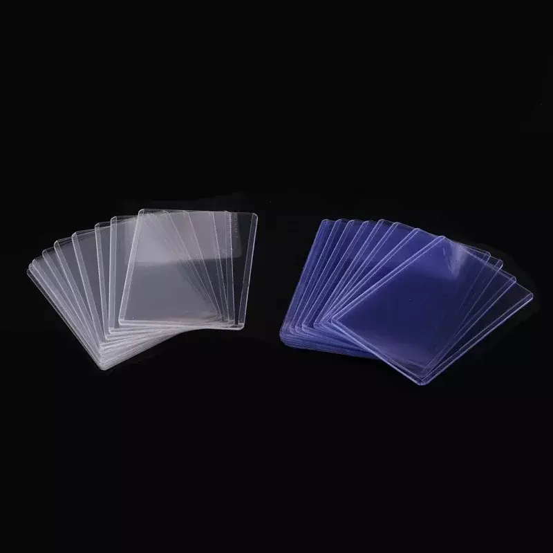 Funda transparente para tarjeta Kpop coreana con película protectora, soporte transparente para tarjetas de juego de fotos, 35PT cubierta, 1/25/50 piezas
