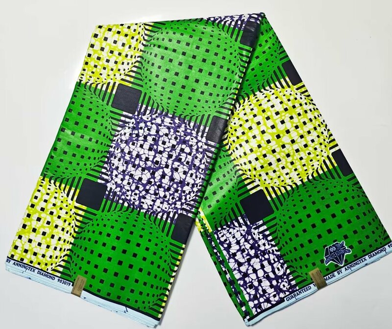 2024 New Arrival Guaranteed Veritable African Wax Fabric Ghana Style Ankara Java Wax Print Soft 100% Cotton Pagne Design TT3
