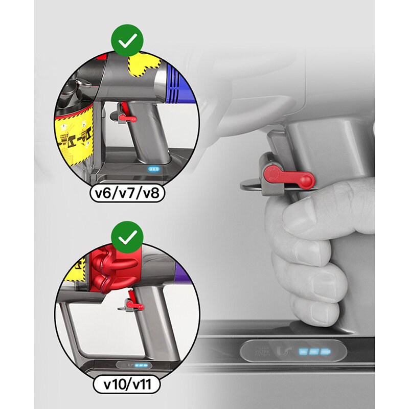Botón de encendido de bloqueo de gatillo, accesorios para Dyson V6, V7, V8, V11, V10, pieza de repuesto para electrodomésticos, Color aleatorio