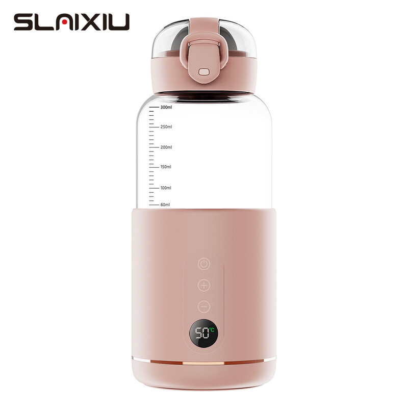Penghangat air susu USB Formula bayi, penghangat air instan nirkabel baterai tanam kontrol suhu presisi kapasitas 300ml untuk bayi