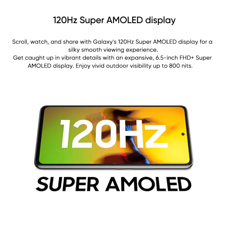 Galaxy-teléfono inteligente A53 5G, versión Global, Android Exynos 1280, octa-core, 120Hz, Super AMOLED, 500