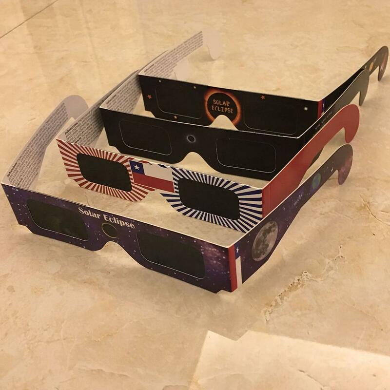 Total Solar Eclipse Glasses Paper, cor aleatória, Anti-UV, Observação Eclipse ao ar livre, 4, 8, 2024, 20pcs