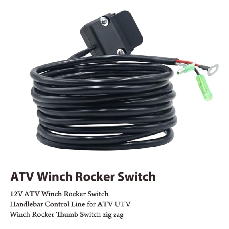 652F Mini Switch Handlebar Control Kit 12V ATV Winch Thumb Switch for ATV Replace Handlebar Control Line
