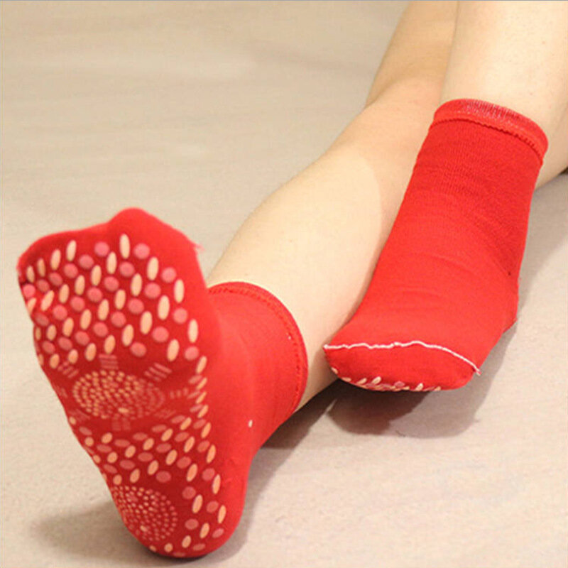 Auto-aquecimento meias magnéticas para mulheres homens meias auto-aquecidas tour terapia magnética confortável inverno quente massagem meias de compressão