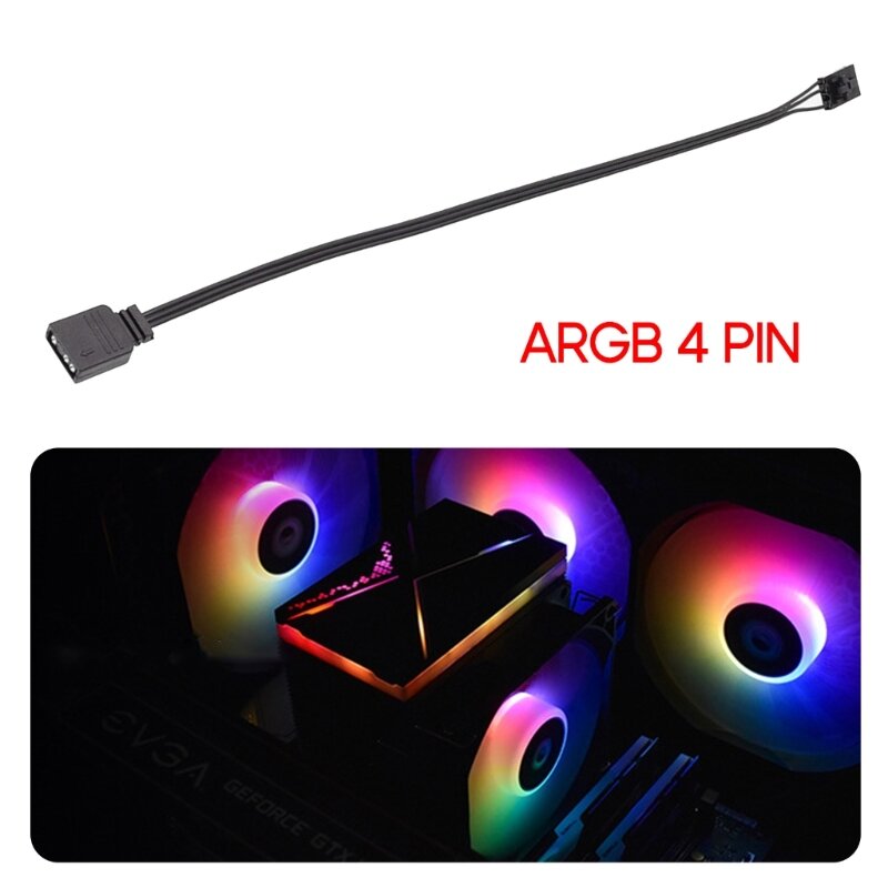 ل Corsair RGB إلى معيار ARGB 4-Pin 5 فولت محول موصل RGB كابل 25 سنتيمتر تمديد الحبل