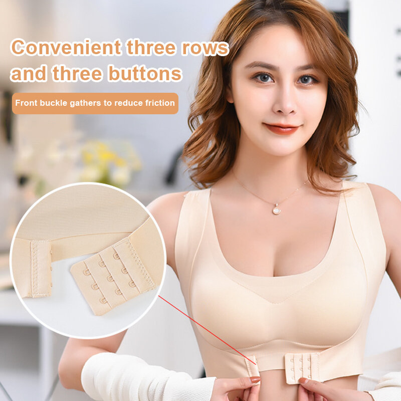Women's Underwear Tube Top  Gather Correction Hunchback Bralette Without Bones Underwire  For Daily Wearing