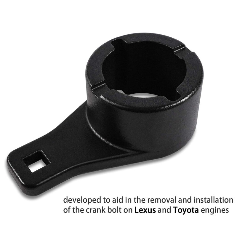 Lexus dan Toyota peredam harmonis pegangan katrol poros engkol pemegang penghapusan kunci pas alat dengan 2 buah baut engkol