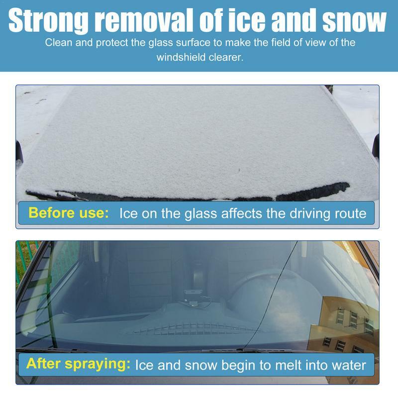 Espray de deshielo para parabrisas de coche, removedor de nieve de 100ml, Descongelador de parabrisas de coche, accesorios de invierno, se derrite al instante