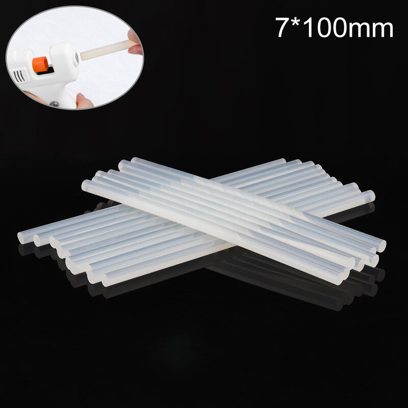 5pcs/10pcs/15pcs/20pcs/30pcs/50pcs/100pcs 7mm x 100mm Transparent Hot Melt Glue Sticks for Hot Melt Glue Gun Repair Accessories