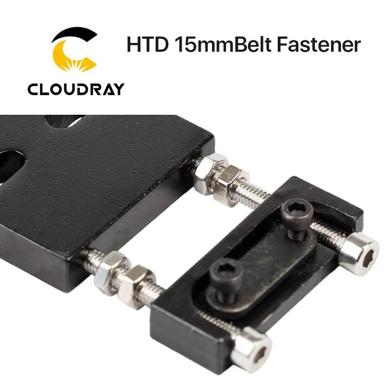 Cloudray-Sujetador de correa para ancho de 15MM, correas de transmisión de correa de distribución de extremo abierto para eje X/Y, herramientas de ferretería, piezas de máquina
