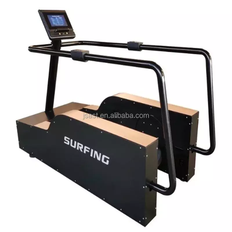 Komercyjny symulator surfingu maszyna do surfowania w basenie z miękką falą z histance/czasem/prędkością/kaloriami do użytku na siłowni