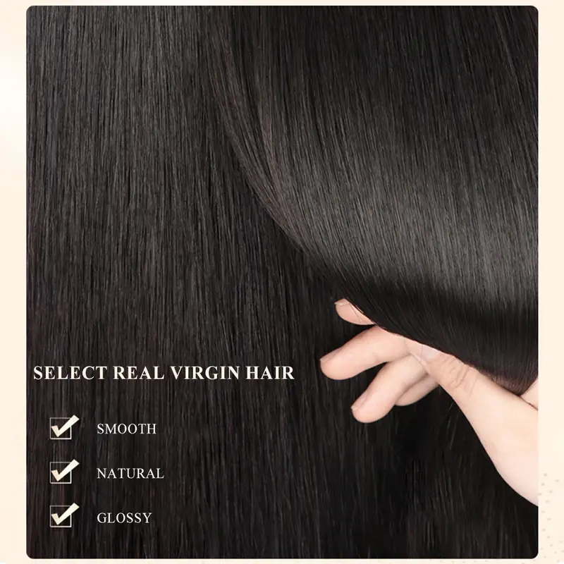 Nakładki do włosów dla kobiet prawdziwe ludzkie włosy z do rzadkich włosów klipsem w prostych kawałki włosów z grzywką jedwabna podstawa