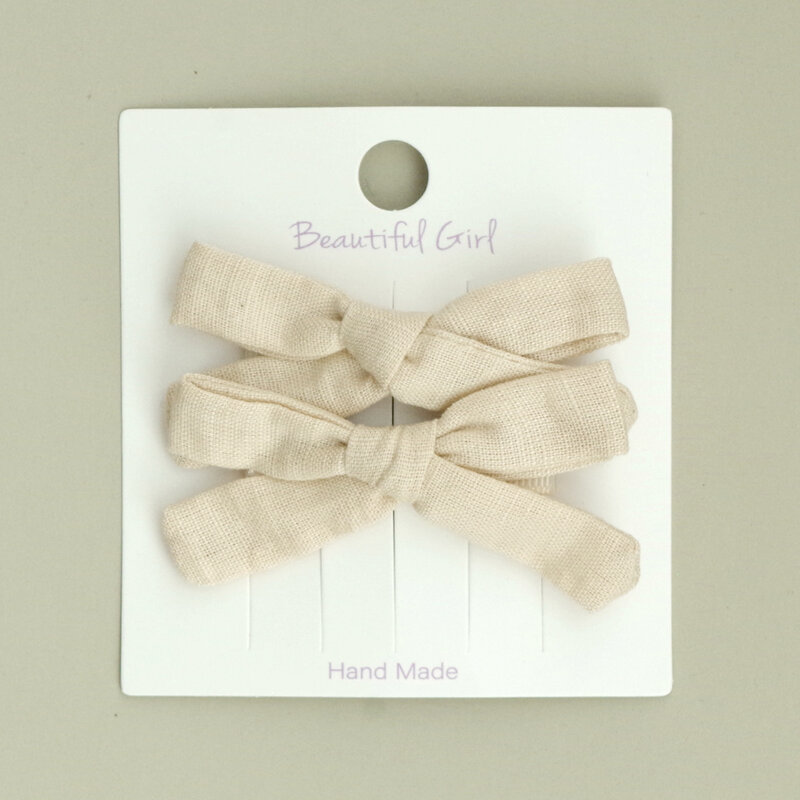 Klip rambut untuk anak perempuan, 2 buah/Set jepit rambut balita lucu aksesoris rambut untuk bayi jatuh katun