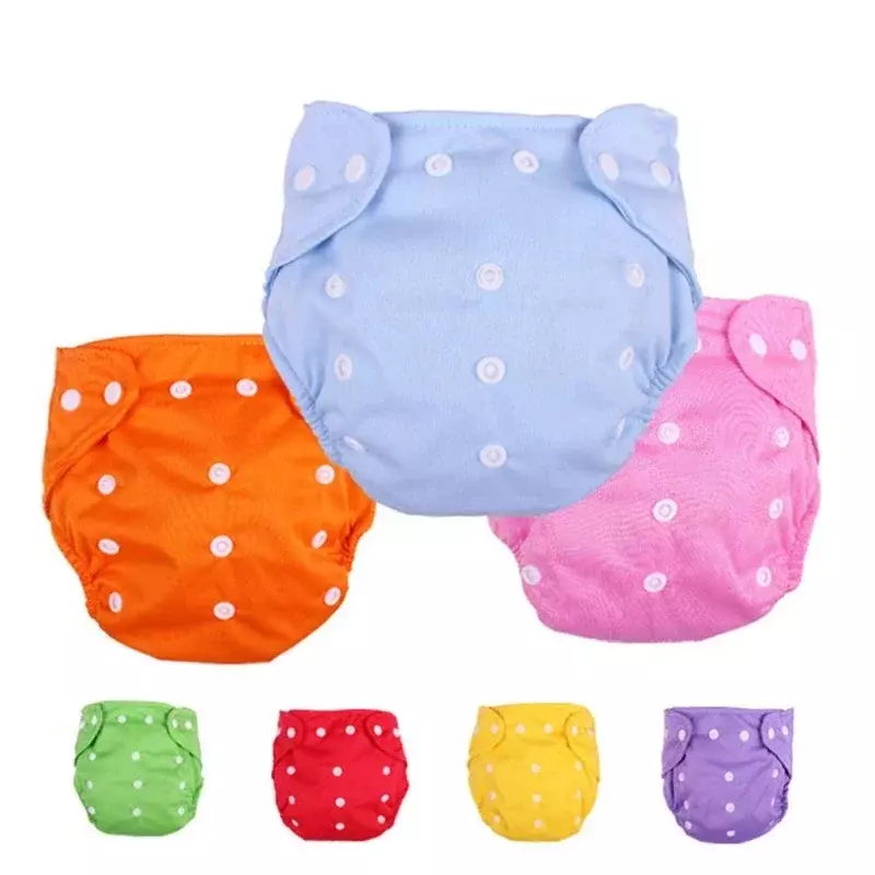Fraldas ecológicas para recém-nascidos, cuecas impermeáveis, fraldas reutilizáveis, 9 cores, 3-8kg