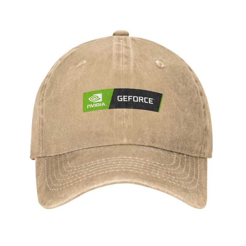 GeForce Logo Boné De Beisebol, Qualidade Denim Cap, Chapéu De Malha, Moda
