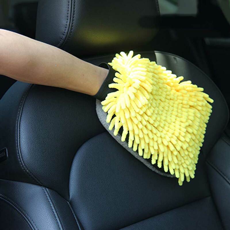 Sarung Tangan Cuci Mobil Sarung Tangan Koral Lembut Anti-Gores untuk Cuci Mobil Multifungsi Sarung Tangan Pembersih Tebal Sikat Detail Lilin Mobil
