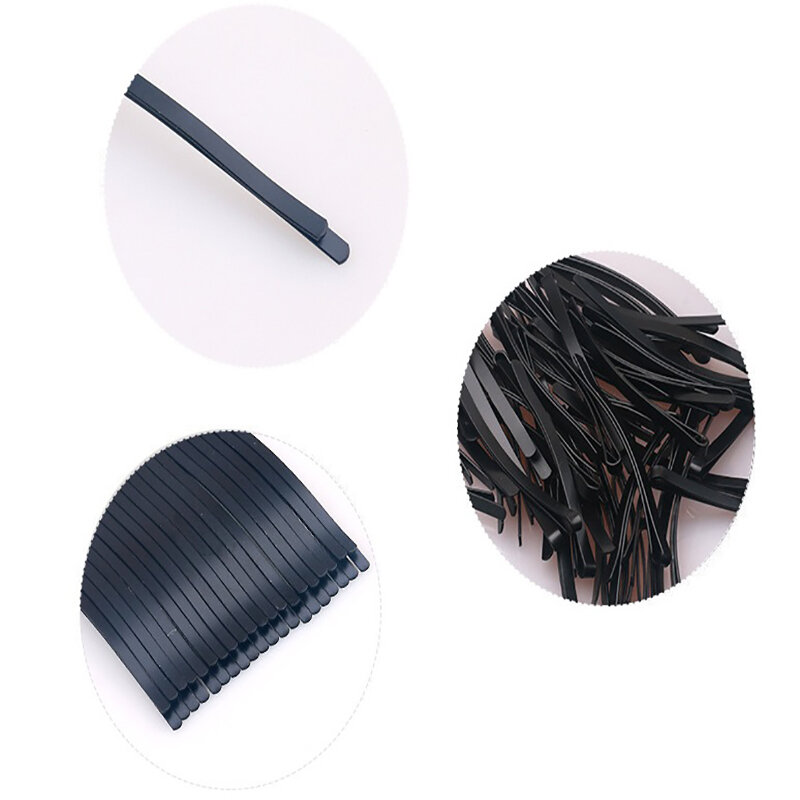 10pcs Black 6.5/8.5 Cm Clip Hair Clip Hairpin Korean Simple Black Wire Hair Pins Invisible Hairpin Wide Big Hair Clips For Bride