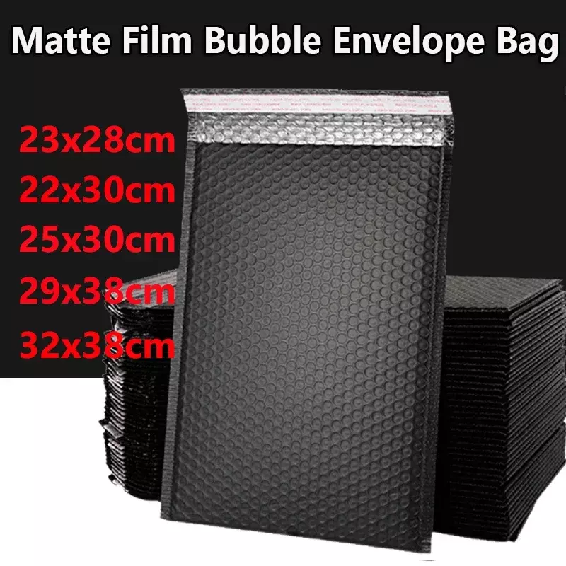 20PCS Black Bubble Mailers Poly Bubble Mailer Self Seal Padded Envelopes Gift Bags Packaging Envelope Shipping Bag 25x30cm