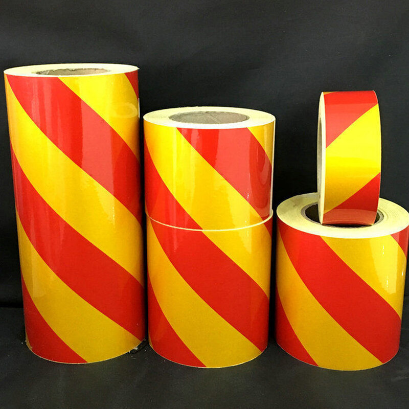7cm Wdith Yellow/Red Waterproof Tape Self-Adhesive Warning Safety Conspicuous Warning Tape For Sign