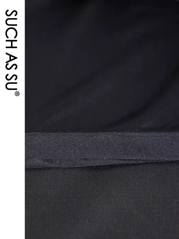 SUCH AS SU New Autumn Winter Wool Print Skirts Womens 2023 Black Khaki High Waist A Line Skirt Midi Pleated Skirt Female
