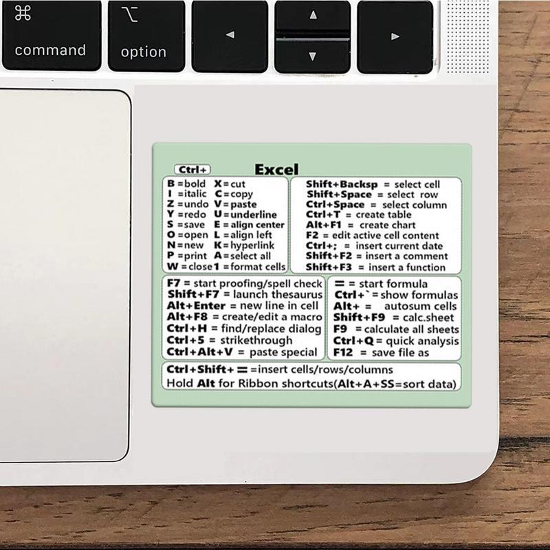 Shortcut Sticker 2023 Quick Reference Guide For Word/Excel No-Dirt Adhesive Compatible With 13-16 Inch Air/Pro