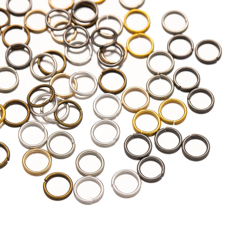 Metal Aberto Jump Anéis Conectores para DIY, Handmade Keychain, Jóias Encontrar, Fazendo Acessórios Suprimentos, Descobertas Materiais, 200PCs