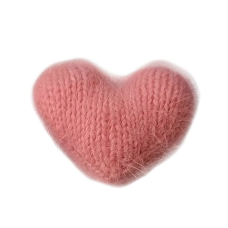 Infant Photography Props DIY Mohair Loving Heart Photo Studio Props Posing Decoration for Baby Shower Birth Celebration