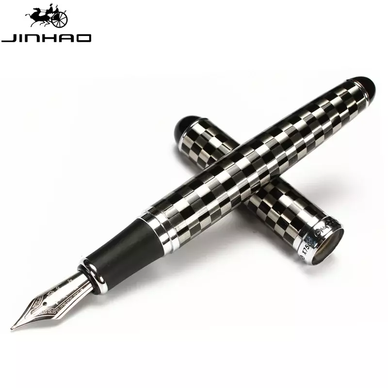 Jinhao X750 stylo plume en métal à Clip argenté de Style classique 0.5mm stylo à encre en acier pour cadeau fournitures de bureau fournitures scolaires