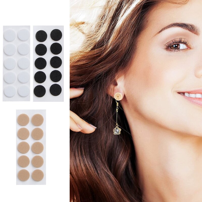 100Pcs Invisible Earring Lifters Earring Stabilizers Waterproof Earring Support Pads for Supporting Large Heavy Earrings