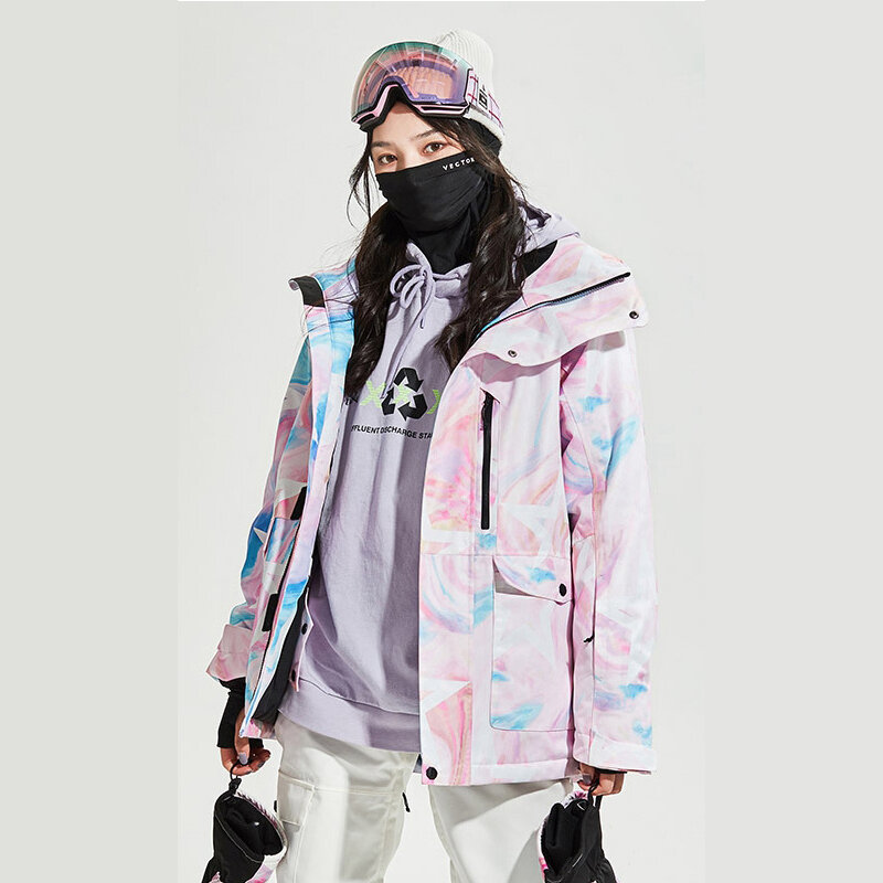2020 새로운 두꺼운 따뜻한 스키 복 여성 스포츠 천으로 방수 Windproof 스키 재킷 바지 세트 여성 스노우 의상 야외 착용
