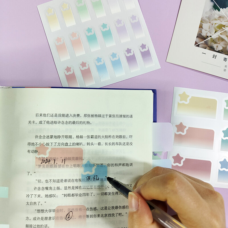 KindFuny 60/90/180 PCS Sticky Index Tabs Multicolor Classification Stickers Sticky Index Label Memo Notebook Stickers Notes