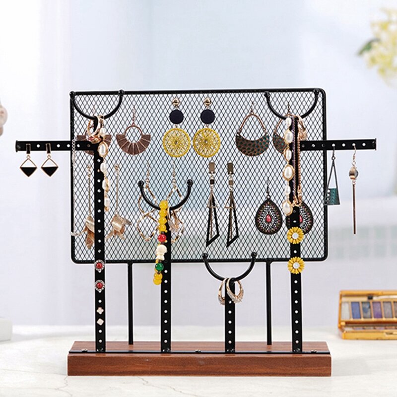 Deluxe Closet/Wardrobe Display Hanger Organizer For Jewelry & Earrings With Base For Necklaces, Bracelets, Accessories