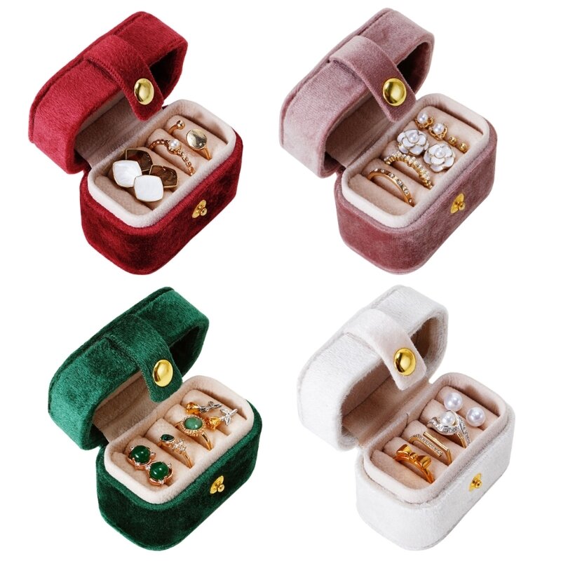 Elegant Portable Jewelry Holder Jewelry Storage Box Mini Display Case for Necklaces Rings Earrings Bracelets