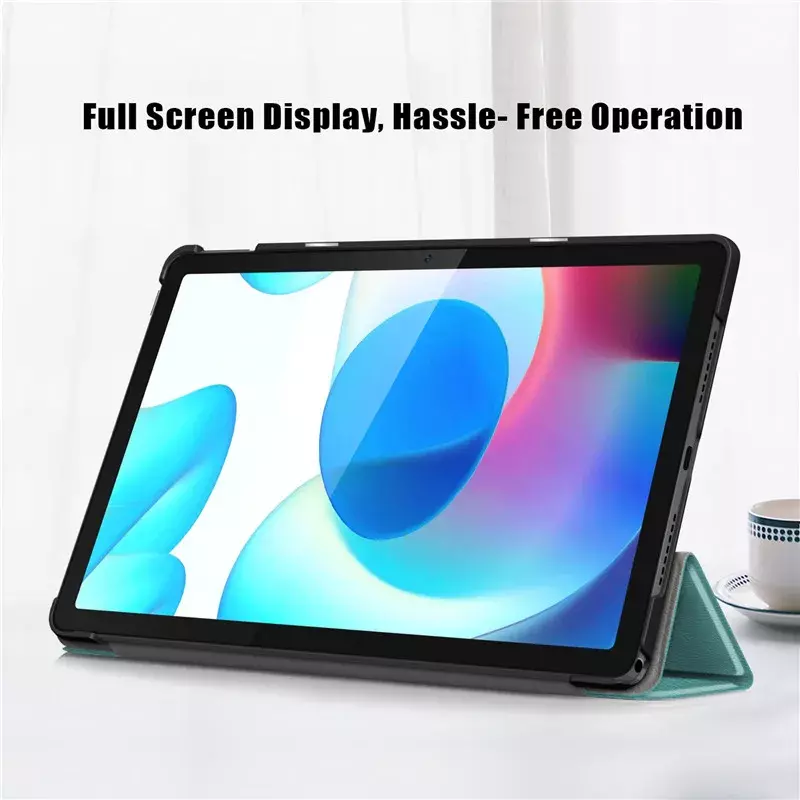 For Realme Pad Mini Case PU Leather Tri-Folding Stand Magnetic Protective Cover for Funda Realme Pad 10.4 inch 2021 Tablet Kids